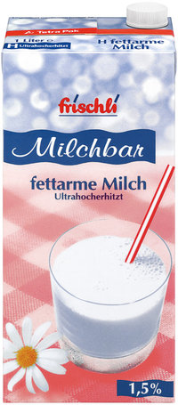 Frischli Milchbar fettarme Milch 1,5% (ultrahocherhitzt) VKE= 12 x 1 L