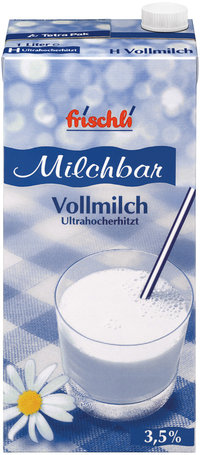 Frischli Milchbar Vollmilch 3,5% (ultrahocherhitzt) VKE= 12 x 1 L